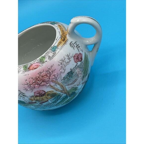 Vintage Japanese Geisha In Boat Porcelain Hand Painted Creamer Made in Japan - Picture 9 of 12